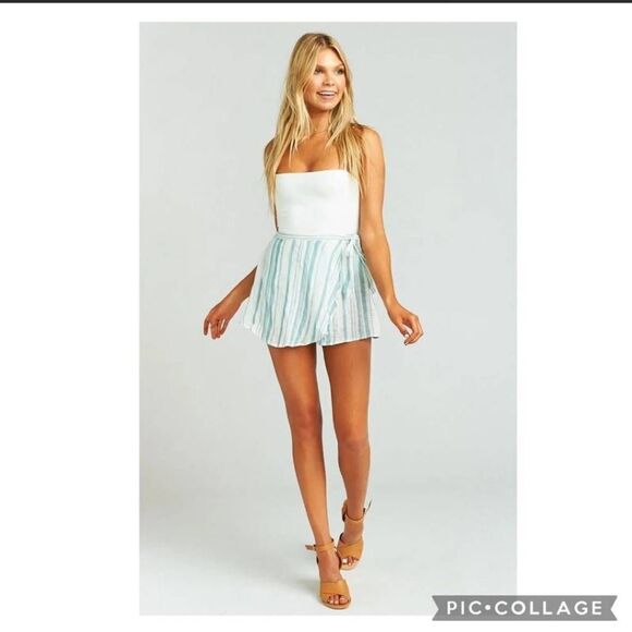 NWOT Show Me Your Mumu The Great Wrap Shorts in Point Dume Stripe - Picture 1 of 10
